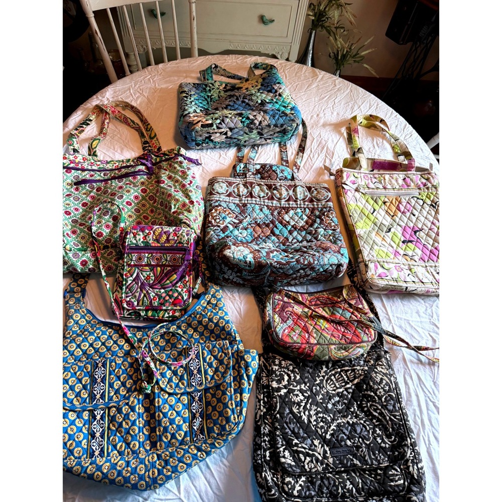 Lot of 8 Vera Bradley Bags Purses Totes Multiple Patterns